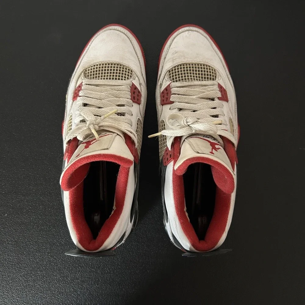 Nike Air Jordan 4 Fire Red Sneakers Mens Size 9.5 2012 Retro Shoes 308497-110